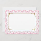 Pink Gold Princess Pearl eerste verjaardagsfeestje Kaart (Achterkant)