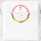 Pink Gold Produit Emballage Étiquette Facile Texte (Sac)