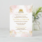 Pink & Gold Sukhmani Sahib Path Invitation Card (Debout devant)