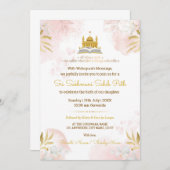 Pink & Gold Sukhmani Sahib Path Invitation Card (Devant / Derrière)