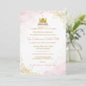 Pink & Gold Sukhmani Sahib Path Invitation Card (Debout devant)