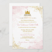 Pink & Gold Sukhmani Sahib Path Invitation Card (Devant / Derrière)