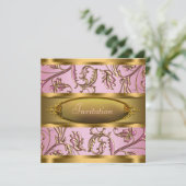 Pink Gold Toutes les invitations de la fête de l'o (Debout devant)