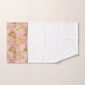 PINK GOLD TROPICAL PALT BATHROOM SET BAD HANDDOEK (Handdoek)