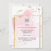 PINK GOLD WEDDING Alcohol Inkt Abstract Kaart (Achterkant)