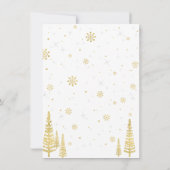 Pink & Gold Winter Matching Merci carte de note (Dos)