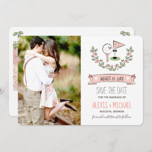 Pink Golf Theme Save the Date