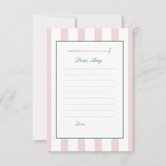 Pink Golf Time Capsule Cartes d'anniversaire (Devant)