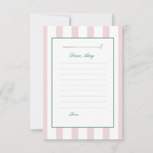 Pink Golf Time Capsule Cartes d'anniversaire
