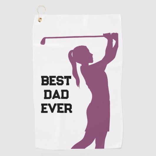 Pink Golfer Silhouette Custom Meilleures serviette (Devant)