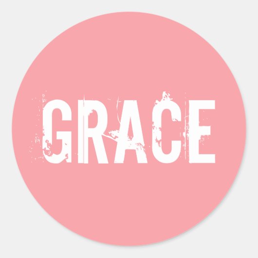Pink Grace Ronde Sticker (Voorkant)