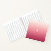 Pink Gradient Initials Notebook Notitieboek (Binnen)