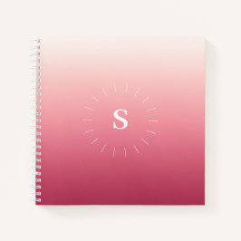 Pink Gradient Initials Notebook Notitieboek