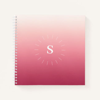 Pink Gradient Initials Notebook Notitieboek