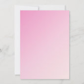 Pink Gradient Invitations de 4e anniversaire Girl  (Dos)