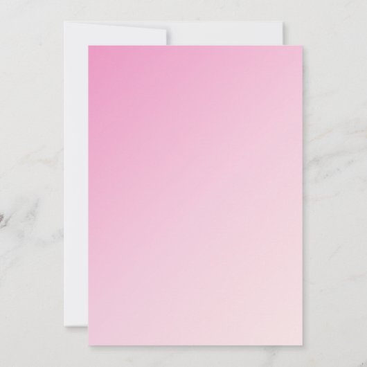 Pink Gradient Invitations de 4e anniversaire Girl  (Dos)