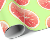 Pink Grapefruit Slicten Pattern Cadeaupapier (Rol Hoek)
