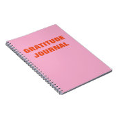 Pink Gratitude journal Motivational Quote Carnet (Côté Droit)