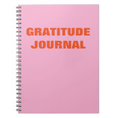 Pink Gratitude journal Motivational Quote Carnet (Devant)