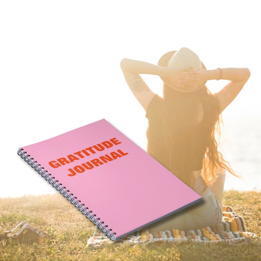 Pink Gratitude journal Motivational Quote Carnet