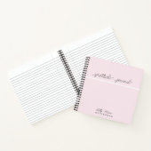 Pink Gratitude Journal - Schattigee scripttypograf Notitieboek (Binnen)