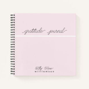 Pink Gratitude Journal - Schattigee scripttypograf Notitieboek