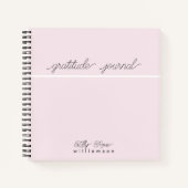 Pink Gratitude Journal - Typographie de script mig (Devant)