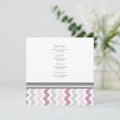 Pink Gray Chevron Menu (Staand voorkant)