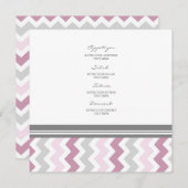 Pink Gray Chevron Menu (Voorkant / Achterkant)