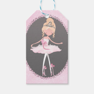 Pink & Gray Couture Ballerina Birthday Party Cadeaulabel