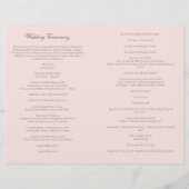 Pink Gray katholieke Weddenschappen Mass Ceremony  (Achterkant)