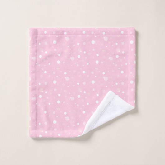 PINK GRAY SPLATTER AANGEPASTE TOWEL SET BAD HANDDOEK (Wasdoekje)