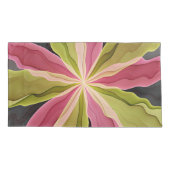 Pink Green Anthracite Fantasy Flower Fractal Art Kussensloop (Achterkant)