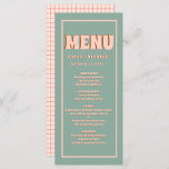 Pink Green Bold Super Typographie Mariage Menu<br><div class="desc">Pink Green Bold Super Typographie Mariage Menu</div>