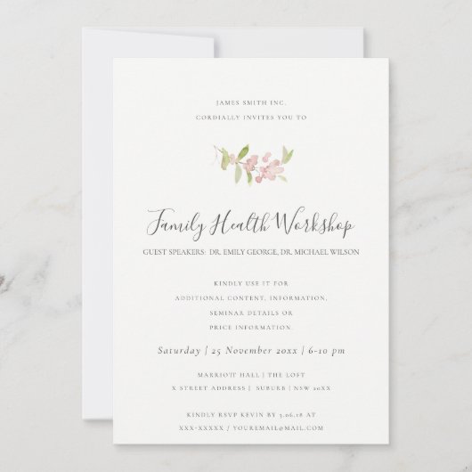 PINK GREEN FAUNA EUCALYPTUS WREATH WORKSHOP EVAL KAART (Voorkant)