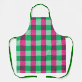 Pink Green Gingham Check Design Schort (Voorkant)