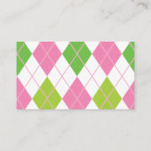 Pink & Green Golf Business ou cartes de contact (Dos)