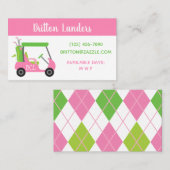 Pink & Green Golf Business ou cartes de contact (Devant / Derrière)
