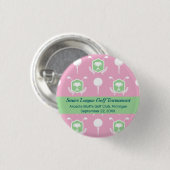 Pink & Green - Golf League Party Favor Button (Voorkant /achterkant)