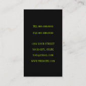 Pink Green Gradient sur le Carte de visite noir (Dos)