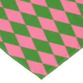 Pink Green Harlequin Checkered Design  Tafelkleed (Gekanteld)