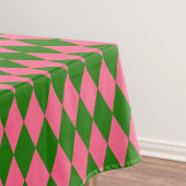 Pink Green Harlequin Checkered Design  Tafelkleed