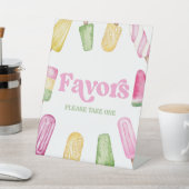 Pink Green Jaune Popsicle Party Faveurs Panneau de (In SItu)