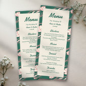 Pink Green Lotus Lanterns Mariage indien Menu
