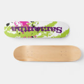 Pink Green Paint Splash Ink Comp Skateboard (Horz)