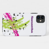 Pink Green Paint Splash Mate ID™ iPhone 5 Hoesje (Achterkant (horizontaal))
