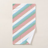 Pink Green Pastel Ombre Multi - Stripes (Serviette à main)