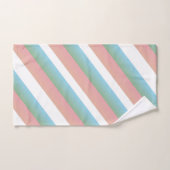 Pink Green Pastel Ombre Multi - Stripes (Serviette à main)