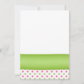 Pink Green Polka Dot Baby shower Invitation (Dos)