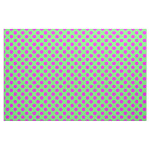 Pink&Green Polka Dots Pattern Stof